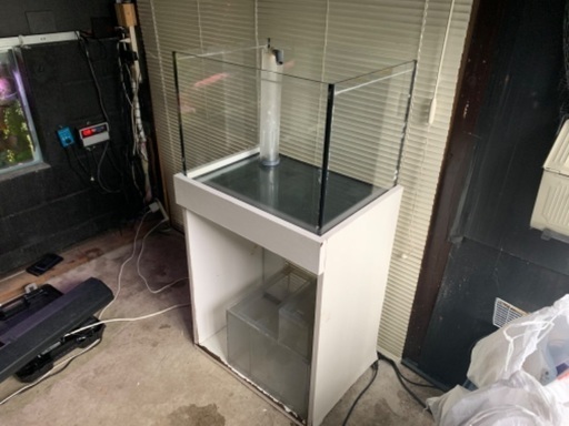 【中古】オーバーフロー水槽セット　幅60㎝・奥行45㎝・高さ45㎝