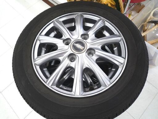 ホイールタイヤ 4本セット ダンロップ EC202 155/65R13 2021年製 WAREN 