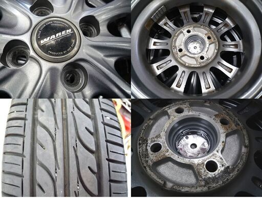 ホイールタイヤ 4本セット ダンロップ EC202 155/65R13 2021年製 WAREN 