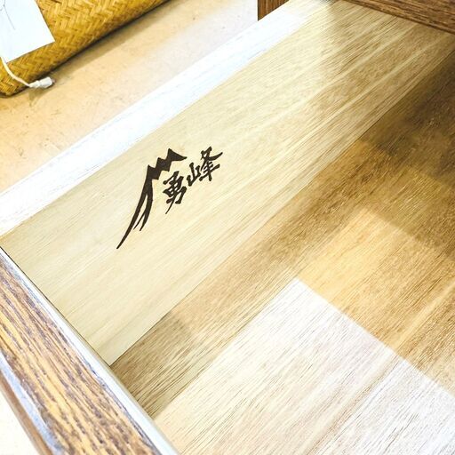 【ジモティ特別価格】勇峰工芸 チェスト 旭川家具 引き出し 3段 木製 ベッドテーブル ナイトテーブル
