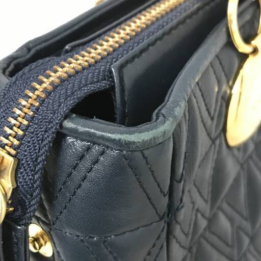 和光の紺のバッグ 220☆ GINZA WAKO 銀座 和光 ハンドバッグ 紺 バッグ