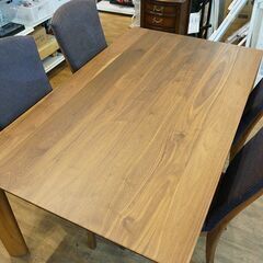 (Y)北大前! 札幌 引取 karimoku/カリモク 4人掛けダイニングテーブル 椅子4脚セット DU5205 R909 ウォールナットナチュラル 食卓テーブル 2011233