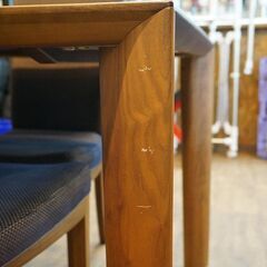 (Y)北大前! 札幌 引取 karimoku/カリモク 4人掛けダイニングテーブル 椅子4脚セット DU5205 R909 ウォールナットナチュラル 食卓テーブル 2011233
