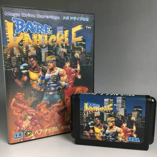 ut4/38 セガ メガドライブ ソフト ベア・ナックル 怒りの鉄拳 ケース付き/説明書無 Bare Knuckle SEGA ゲームソフト ※動作未 現状品