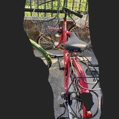 古くない自転車　赤　24インチ　パンクなし