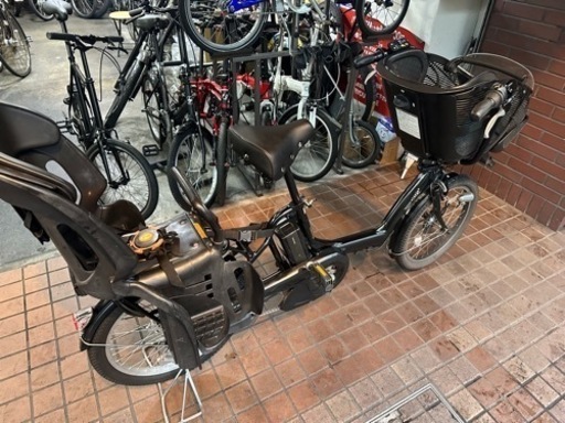 電動アシスト自転車 チャイルドシート付き 黒 ブリヂストン ビッケ