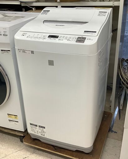 SHARP/シャープ 洗濯乾燥機 洗濯5.5kg/乾燥3.5kg ES-T5E5-KW 2018年製【ユーズドユーズ名古屋天白店】J2552