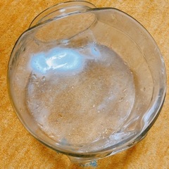 【ジャンク品】ガラス製金魚鉢（ヒビ、細かな傷あり）