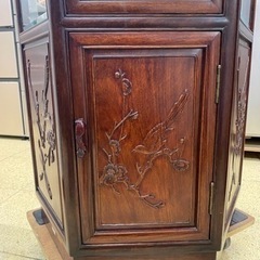 6角形 ガラスショーケース 飾り棚 キャビネット