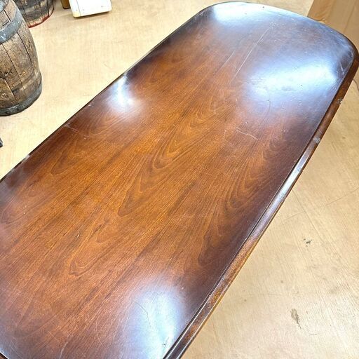 【アンティーク】カリモク 木製 センターテーブル ローテーブル 昭和レトロ 1/17カリモク/karimoku センターテーブル 昭和レトロ ローテーブル