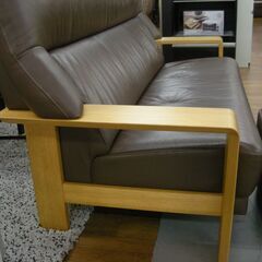 R354 高級 KARIMOKU 3Pソファ、オットマンセット、幅183cm 訳あり
