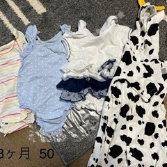 ③洋服 ロンパース 女の子 0～3か月 50cm 4枚セット