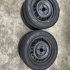 中古品4本セット ホンダ純正4.5j-14 スチールホイール&155/65R14 