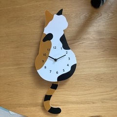 ニトリ　壁掛け　時計　猫