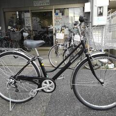 中古自転車２５５８　前後タイヤ新品！　２７インチ　６段ギヤ　LE...