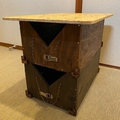 【ネット決済】自作シェルコン風box 天板付き　キャンプなどに