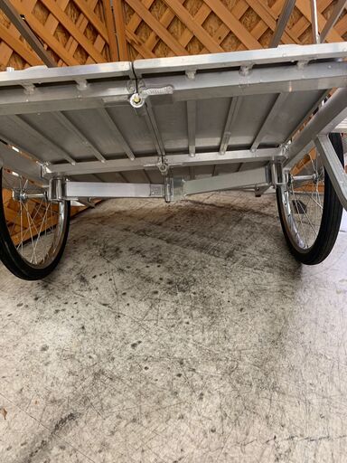 愛品館江戸川店】アルミ製折りたたみ式 リヤカー 耐荷重150kg