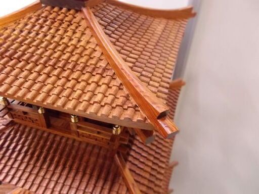 五重塔 法隆寺 高さ95cm 木製 ガラスケース付き 五重の塔 建築 模型 精密細工 置物 和風 オブジェ 札幌市東区 新道東店