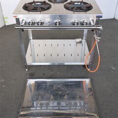 【八直終了6/10】≪yt656ジ≫ マルゼン スタンダードタイプ ガステーブル MGT-096DS 2019年製 都市ガス 業務用 幅90 3口コンロ 現状品 50504-10