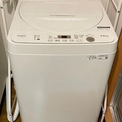 【値下げ】洗濯機 4.5L 風乾燥付き SHARP ES-GE4...
