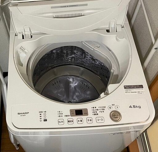 値下げ】洗濯機 4.5L 風乾燥付き SHARP ES-GE4F-C 2021年製