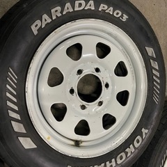 ヨコハマ PARADA PA03 215/65/16 ホワイトスチール付き キャラバン等