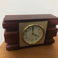 昭和レトロ SEIKO 置時計 クロック 木製 ウッド アンティ...