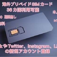 海外プリペイドSIMカード日本で使える　SMS受信無料　毎月の基...