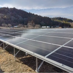 宮城県石巻市近辺のソーラーパネル設置作業