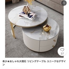 希少★おしゃれ大理石 リビングテーブル ユニークなデザイン