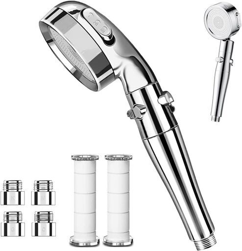 【新品・未使用】シャワーヘッド 増圧 節水 塩素除去 3段階モード 水量水圧調節 角度調節 分解掃除 高水圧 低水圧 増圧用しゃわーへっど 肌ケア 極細水流
