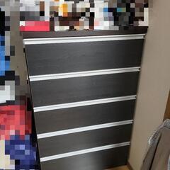 断捨離値下げ中✨5段 衣類収納タンス 黒