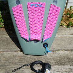 再値下げ　softech 60 ソフテック スポンジボード　ソフトボード　サーフボード デッキパット＆リーシュコード付　美品