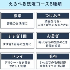 8kg 全自動 洗濯 未使用に近い １ヶ月程度