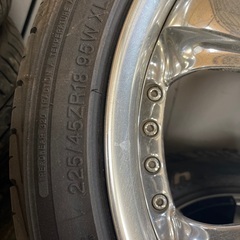 18インチ　ワーク　225-45r18 タイヤ8部山位？