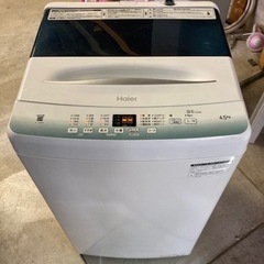 美品　ハイアール 洗濯機 JW-U45HK 風乾燥　洗濯容量：4...