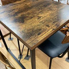 ニトリのブラウン×ブラックダイニング3点セットです。【値下げ致しました】