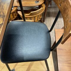 ニトリのブラウン×ブラックダイニング3点セットです。【値下げ致しました】