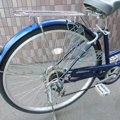 札幌市内配達無料！防犯登録料込み。中古27インチ　ネイビー！ 防犯登録料込み！札幌市内配達無料。中古27インチ紺色！