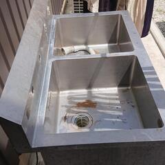 値下げ❗ステンレス２槽シンク