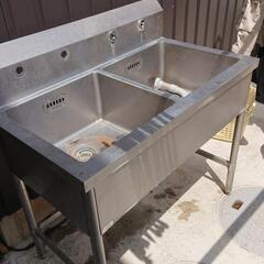 値下げ❗ステンレス２槽シンク