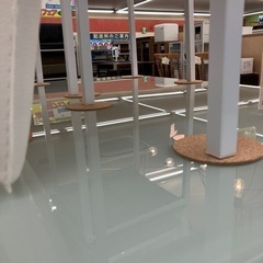 😆美品😆モダンデコ ガラスダイニング5点セット 3009