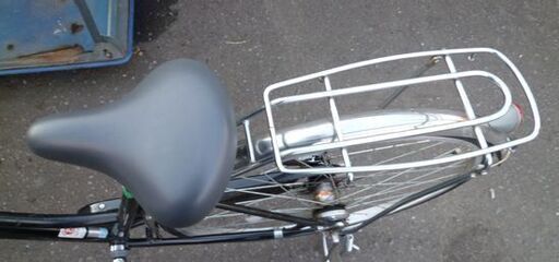 LEDライト欠品 自転車 27インチ 3段変速 カゴ 荷台付き 黒 ママチャリ ...