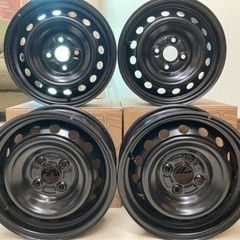 🌟🌟未使用品‼️鉄ホイールブラック‼️J14×5.5J 4H×1...