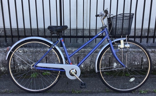 ＜整備済・美品＞シティサイクル・26インチ自転車・内装3段変速 LEDライト・ブルー・大変お得で綺麗です♪