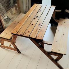 折り畳み　ピクニックテーブル＋ベンチ