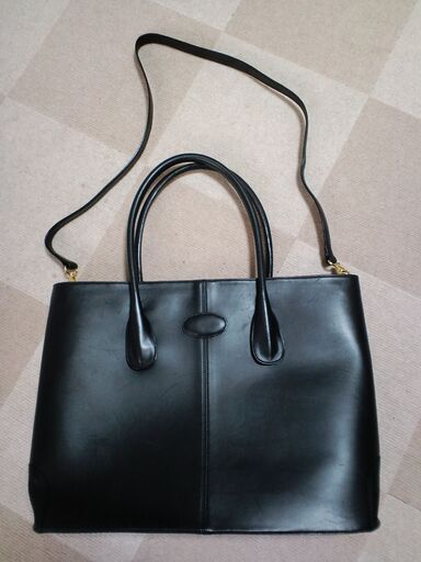 80's Elegance. ビジネスハンドバッグ ブラック 中古品