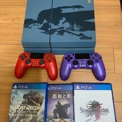 PS4  500GB  コントローラー2個 ソフト ゲーミングヘ...