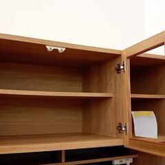 ★ジモティ割あり★  レンジボード ブラウン H179.5×D47×W104.5 クリーニング済み YJ108 ☆ジモティ割あり☆ レンジボード ブラウン H179.5×D47×W104.5