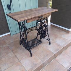 アンティークミシン脚テーブル singer